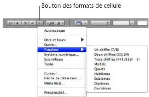 APPLE Numbers 09 - Utilisation du format de fraction dans les cellules d'un tableau - 1