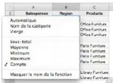 APPLE Numbers 09 - Gestion des catégories et des sous-catégories de tableau - 1