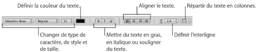APPLE Numbers 09 - Définition de l'alignement, de l'espacement et de la couleur du texte - 1