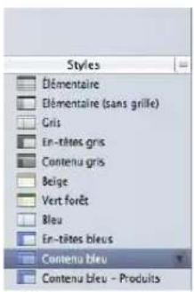 APPLE Numbers 09 - Sous-fenêtre Styles - 1