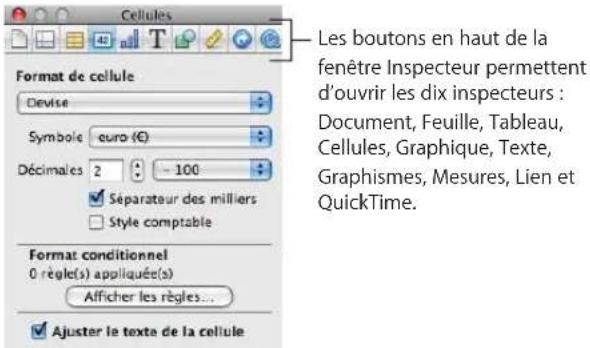 APPLE Numbers 09 - La fenêtre Inspector - 1