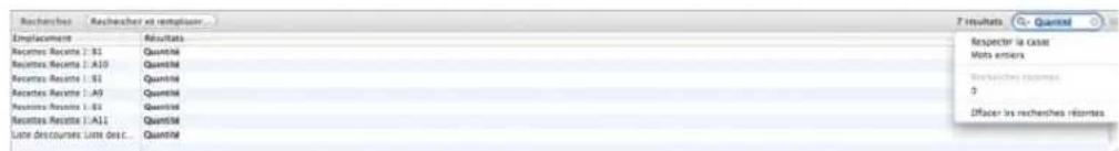 APPLE Numbers 09 - Recherche et remplacement de texte - 1