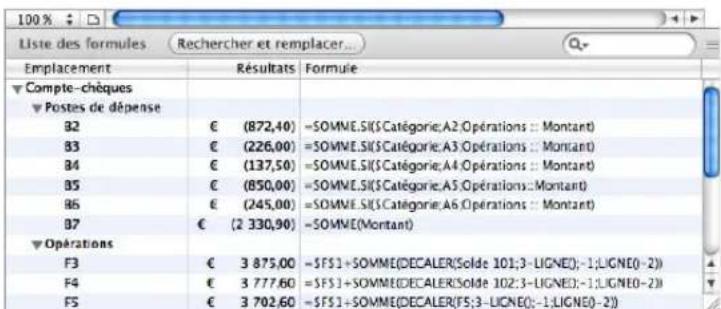 APPLE Numbers 09 - Affichage de toutes les formules d'une feuille de calcul - 1