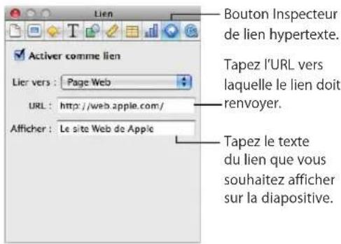 APPLE Keynote 09 - Ouverture d'une page dans un navigate web au cours de votre presentation - 1