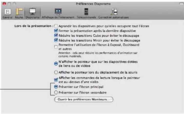 APPLE Keynote 09 - Pour visualiser une presentation à l'aide d'une configuration double affichage : - 1