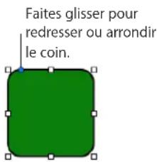 APPLE Keynote 09 - Modification d'un rectangle aux coins arrondis - 1