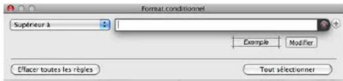 APPLE Keynote 09 - Pour configurer ou modifier des règes de mise en forme conditionnelle : - 2