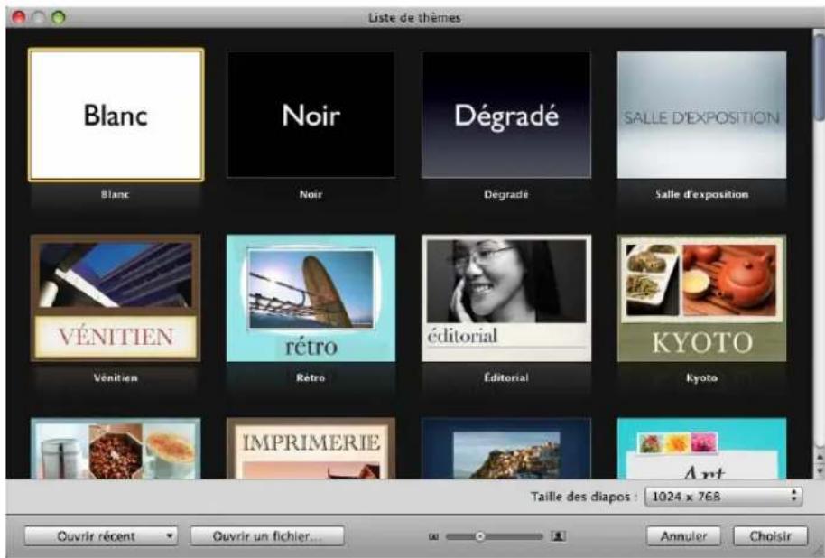 APPLE Keynote 09 - À propos des thèmes et des modèles de diapositives - 1