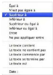 APPLE Keynote 09 - Pour configurer ou modifier des règes de mise en forme conditionnelle : - 1