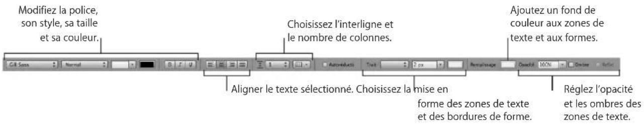 APPLE Keynote 09 - La barre de format - 1