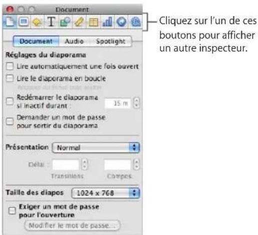 APPLE Keynote 09 - La fenêtre Inspector - 1