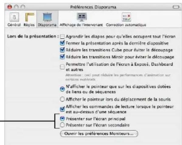 APPLE Keynote 08 - Pour visualiser une presentation en double affichage : - 1