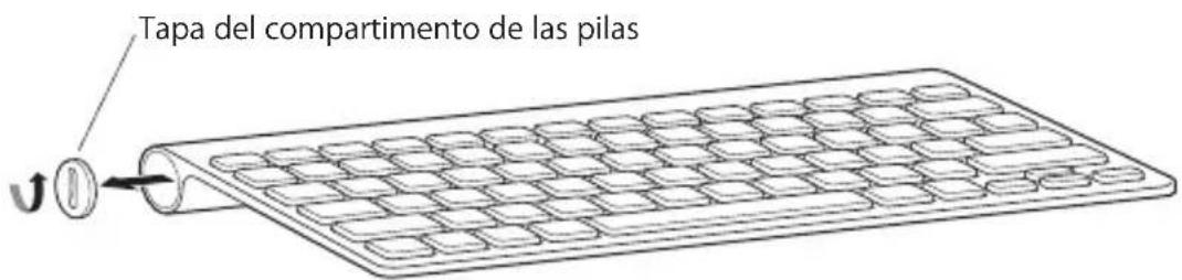 APPLE Wireless (2007) - Para colocar las pilas en el teclado: - 1