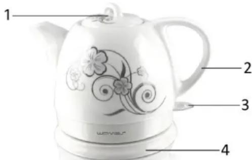 WAVES WK107296 - USAGE DOMESTIQUE UNIQUEMENT: DESCRIPTION DES PIECES - 1