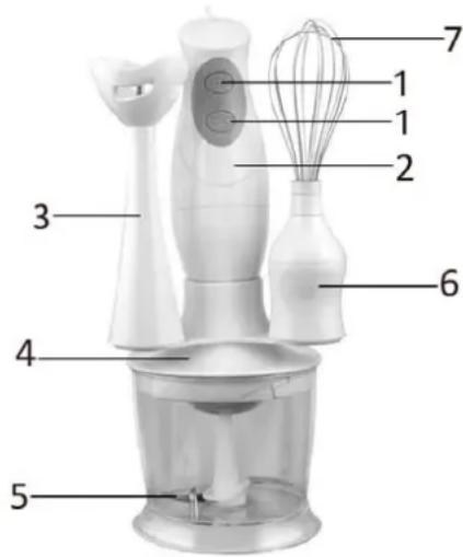 WAVES HB30S - TEILE DES HANDMIXERS - 1