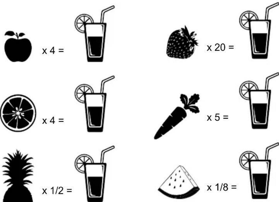 Duronic JE5 - Verhältnis zwischen Saft und Obst - 1