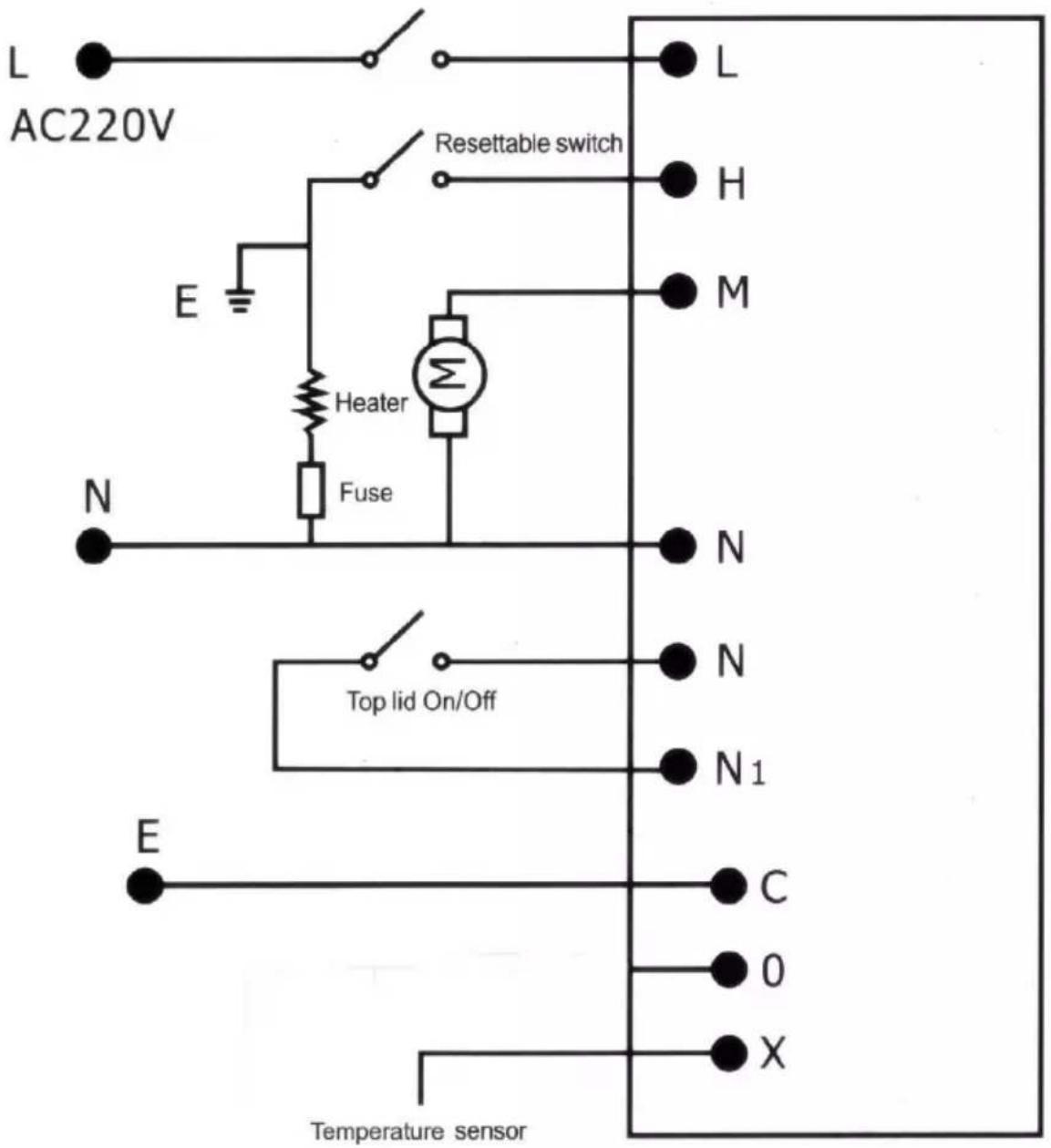 Duronic BL89 - Diagramme électrique - 1