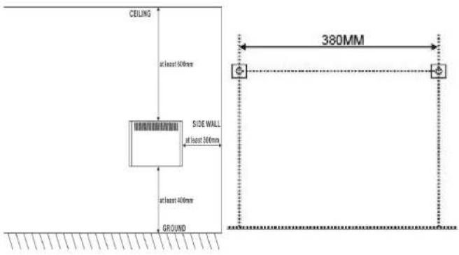 Duronic HV120 - Montage mural - 1
