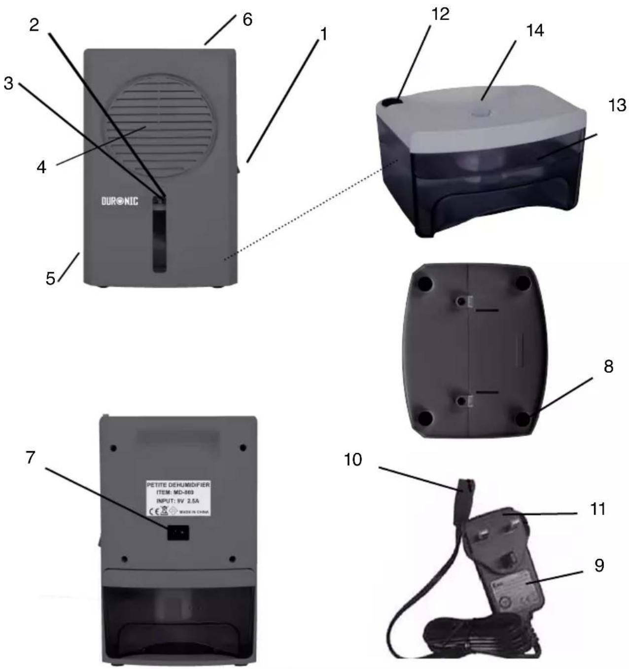 Duronic DH05 - Partes - 1
