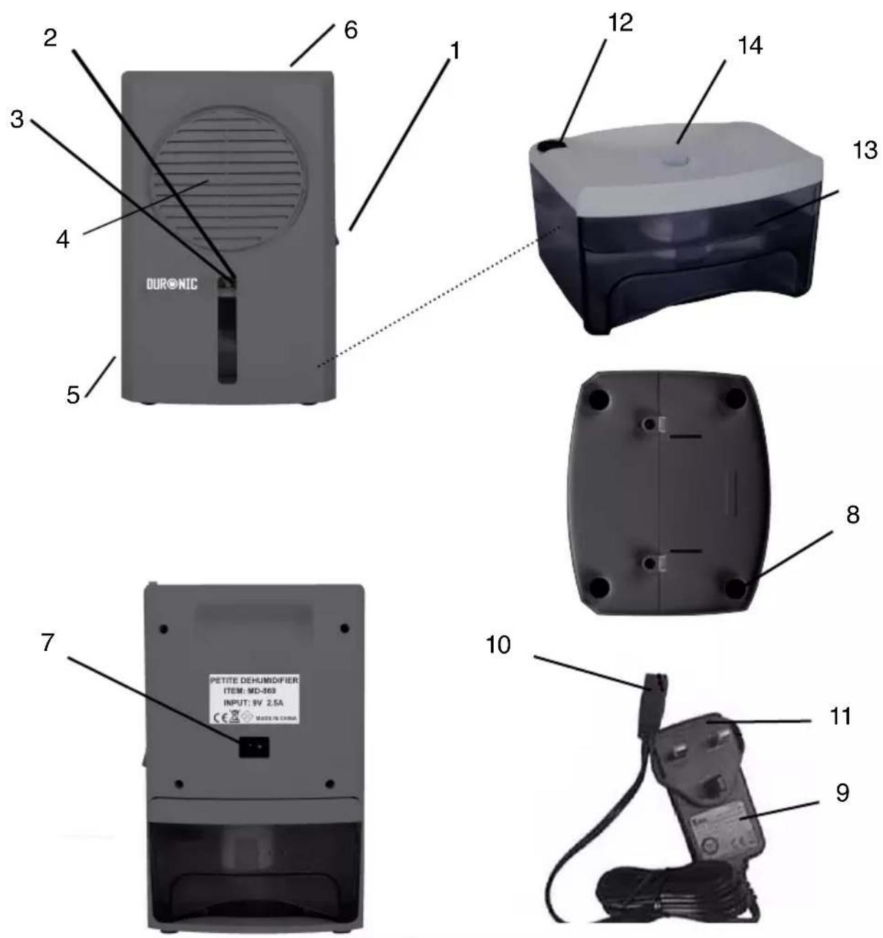 Duronic DH05 - Teile - 1