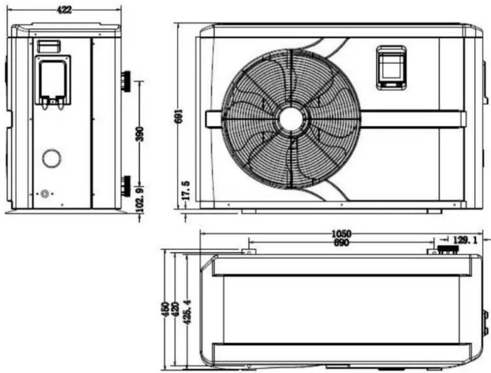 Hydro-Pro Inverter 26T - Dimension (mm) - 2