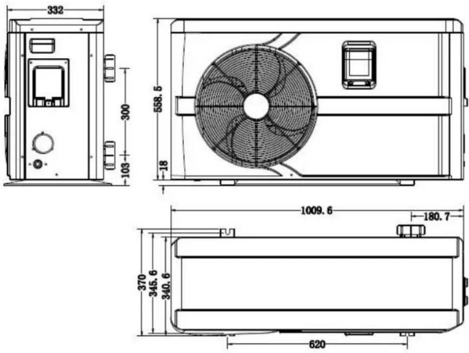 Hydro-Pro Inverter 26T - Dimension (mm) - 1
