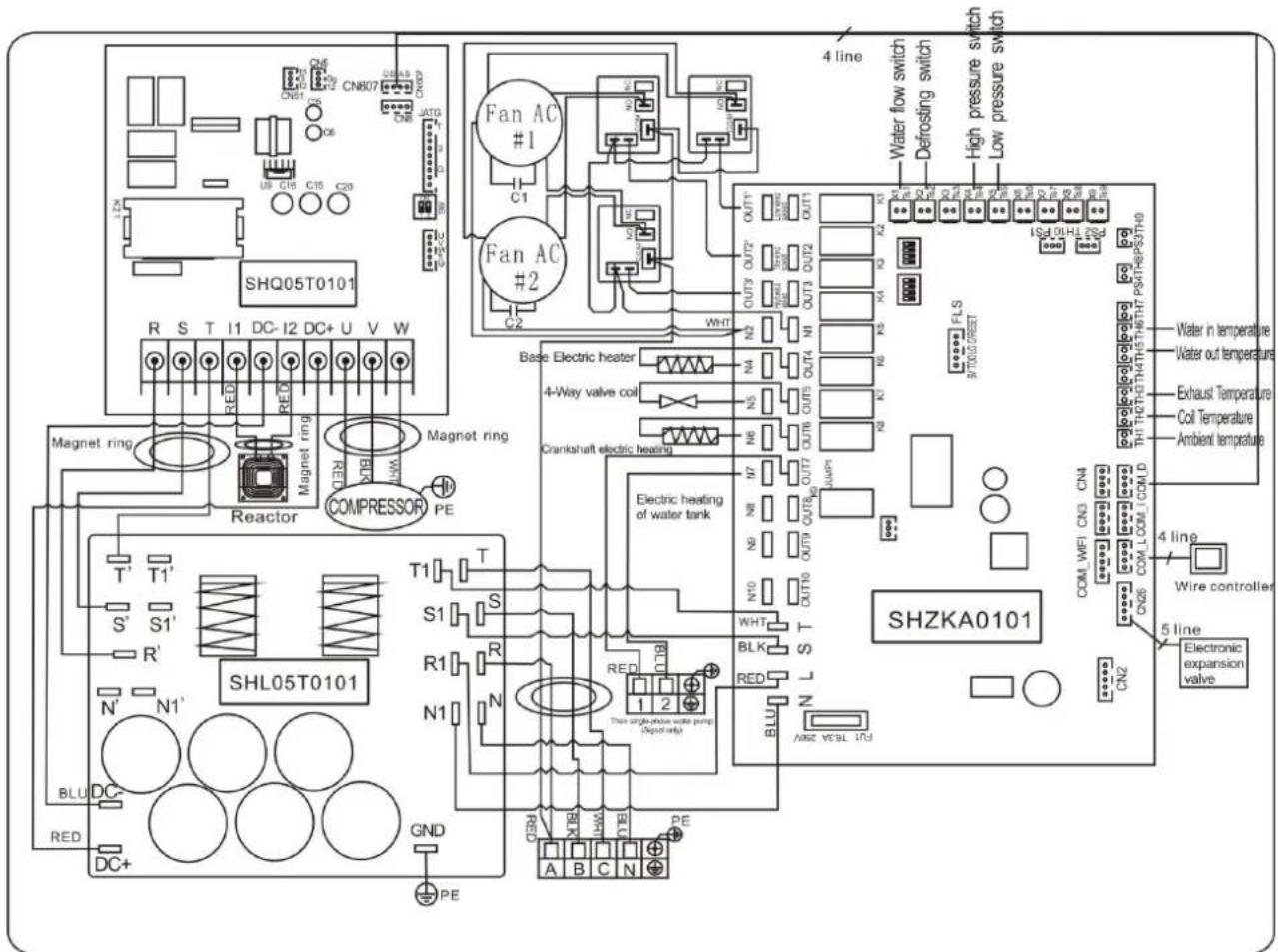 Hydro-Pro Inverter 35T - SWIMMING POOL HEAT PUMP WIRING DIADRAM - 1