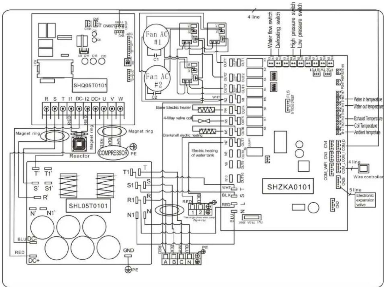 Hydro-Pro Inverter 17 - SWIMMINGPOOL VARMEPUMPE WIRING DIAGRAM - 1