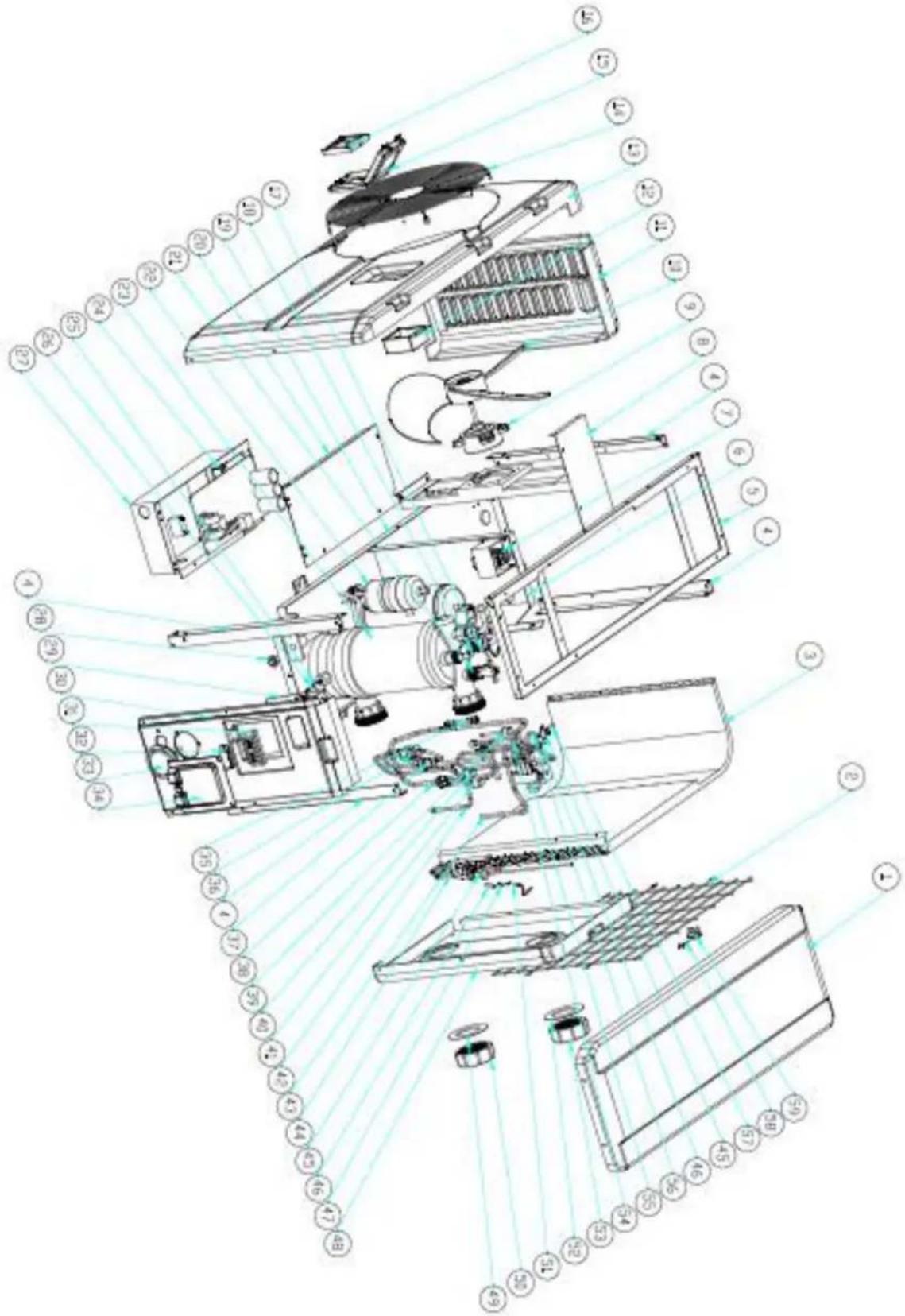 Hydro-Pro Inverter 13 - 1 Open geklapt diagram Model 7 kw - 1