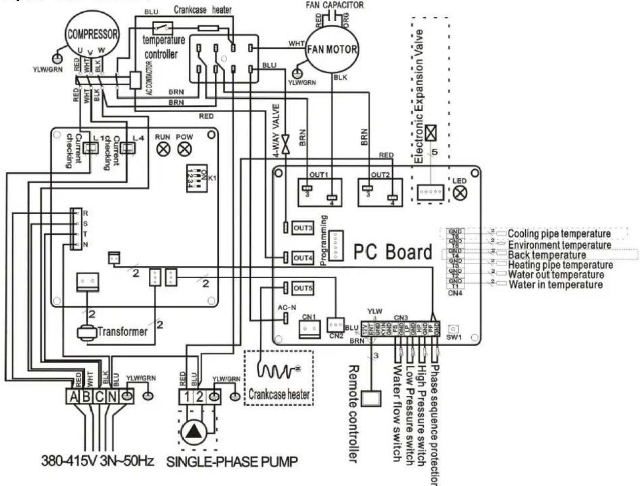 Hydro-Pro 22 - SWIMMING POOL HEAT PUMP WIRING DIADRA - 1