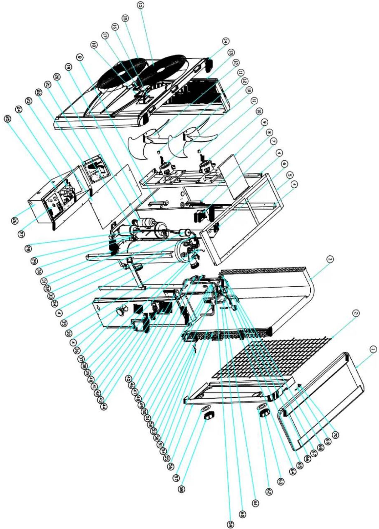 Hydro-Pro Inverter 10 - 1 Open geklapt diagram Model 7 kw - 2