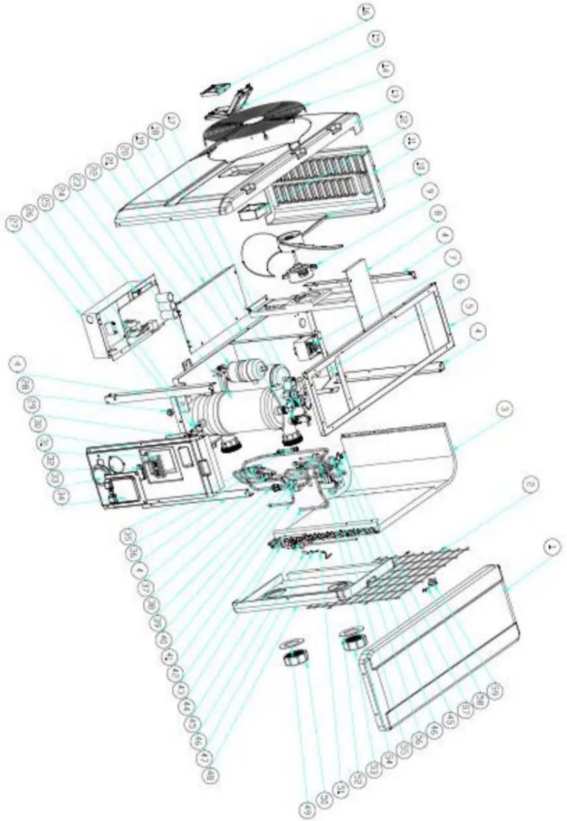 Hydro-Pro Inverter 10 - 1 Exploded Diagram Model 7 kw - 1