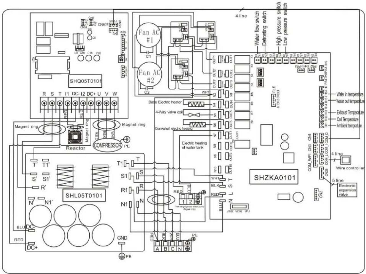 Hydro-Pro Inverter 10 - VERKABELUNGSDIAGRAMM DER SCHWIMMBECKEN-WÄRMEPUMPE - 1