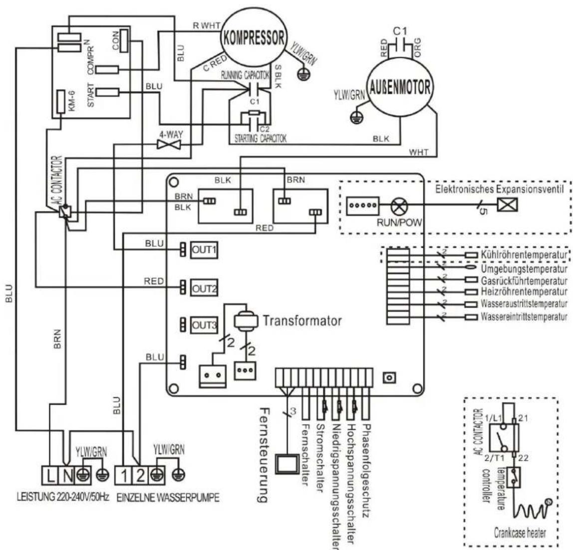Hydro-Pro 22T - VERKABELUNGSDIAGRAMM DER SCHWIMMBECKEN-WÄRMEPUMPE - 1