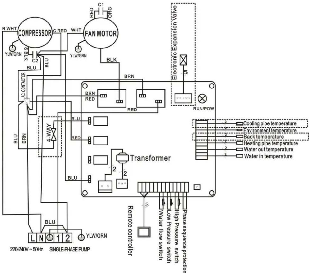 Hydro-Pro 22T - SWIMMING POOL HEAT PUMP WIRING DIADRA - 1