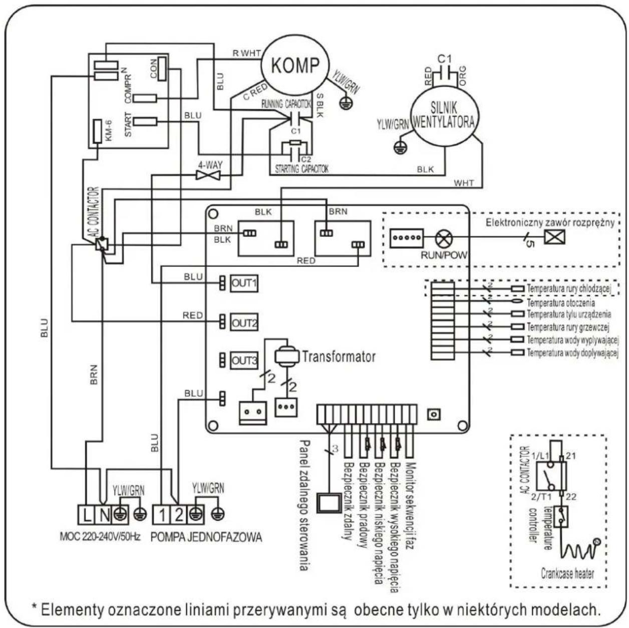 Hydro-Pro 18 - SCHEMAT OKABLOWANIA POMPY GRZEWCZEJ DO BASENOW KAPIELOWYCH - 1