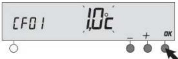 CFO1 10°C - + OK