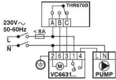 HONEYWELL Homexpert THR870B - Diagrams del cableado - 1