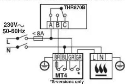 HONEYWELL Homexpert THR870B - Diagrams del cableado - 3