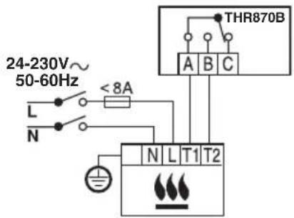 HONEYWELL Homexpert THR870B - Diagrams da cablagem electrica - 1