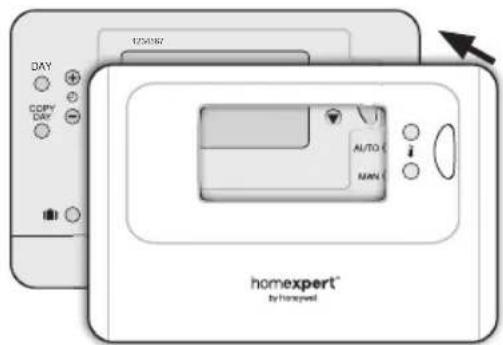 HONEYWELL Homexpert THR870B - Active baterias y ajuste cubierta del termostato - 4