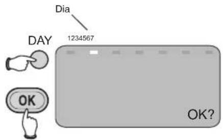 HONEYWELL Homexpert THR870B - Configurações de dia/hora - 1