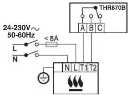 HONEYWELL Homexpert THR870B - Schémas de câblage - 1