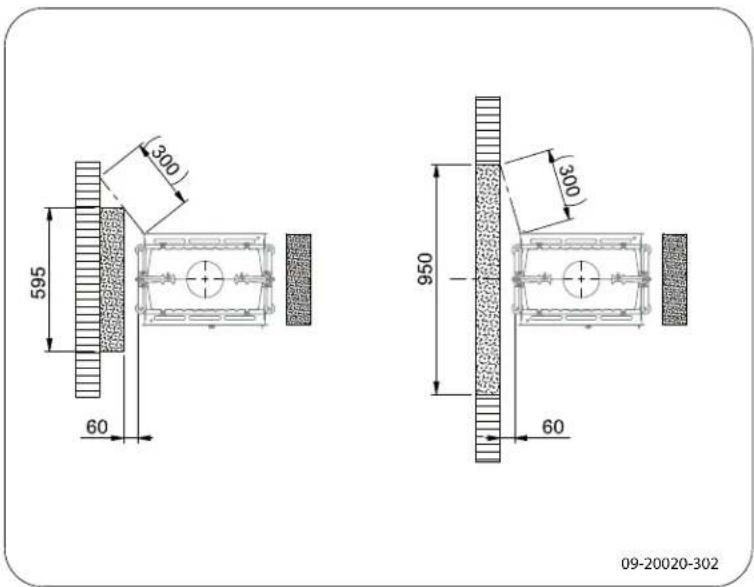 DOVRE ZEN 102 - ZEN 102 - Mindestabstände in Millimetern - 1