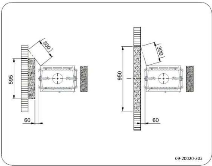 DOVRE ZEN 102 - ZEN 102 - Minimum distances in millimetres - 1