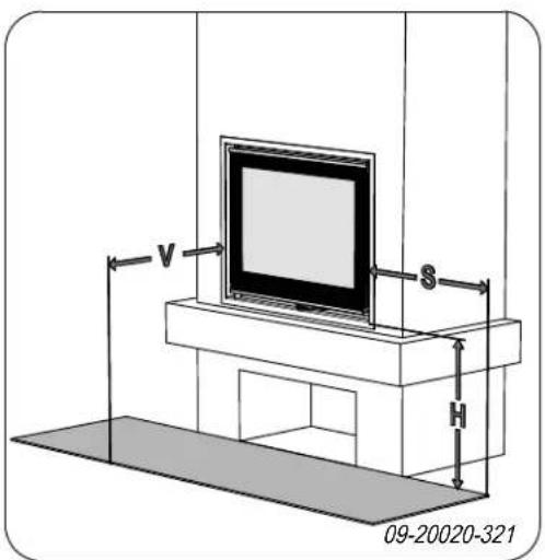 DOVRE ZEN 102 - Dimensions of fireproof floor plate in centimetres - 1