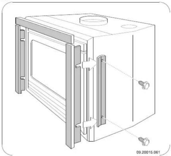 DOVRE 2520VG - Placing and connecting the fireplace insert - 1