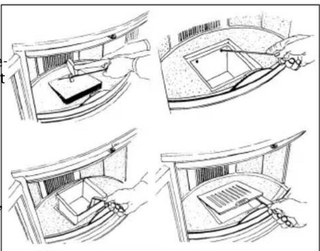 DOVRE 2400GLA - Montage du bac à cendres (en option) - 1
