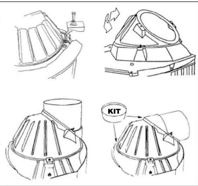 DOVRE 2400BSA - Montage der Rauchglocke und des Anschlusskragen. - 1