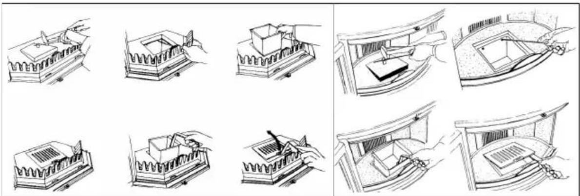 DOVRE 2400BSA - Montage der Aschenlade (wenn zutreffend) - 1